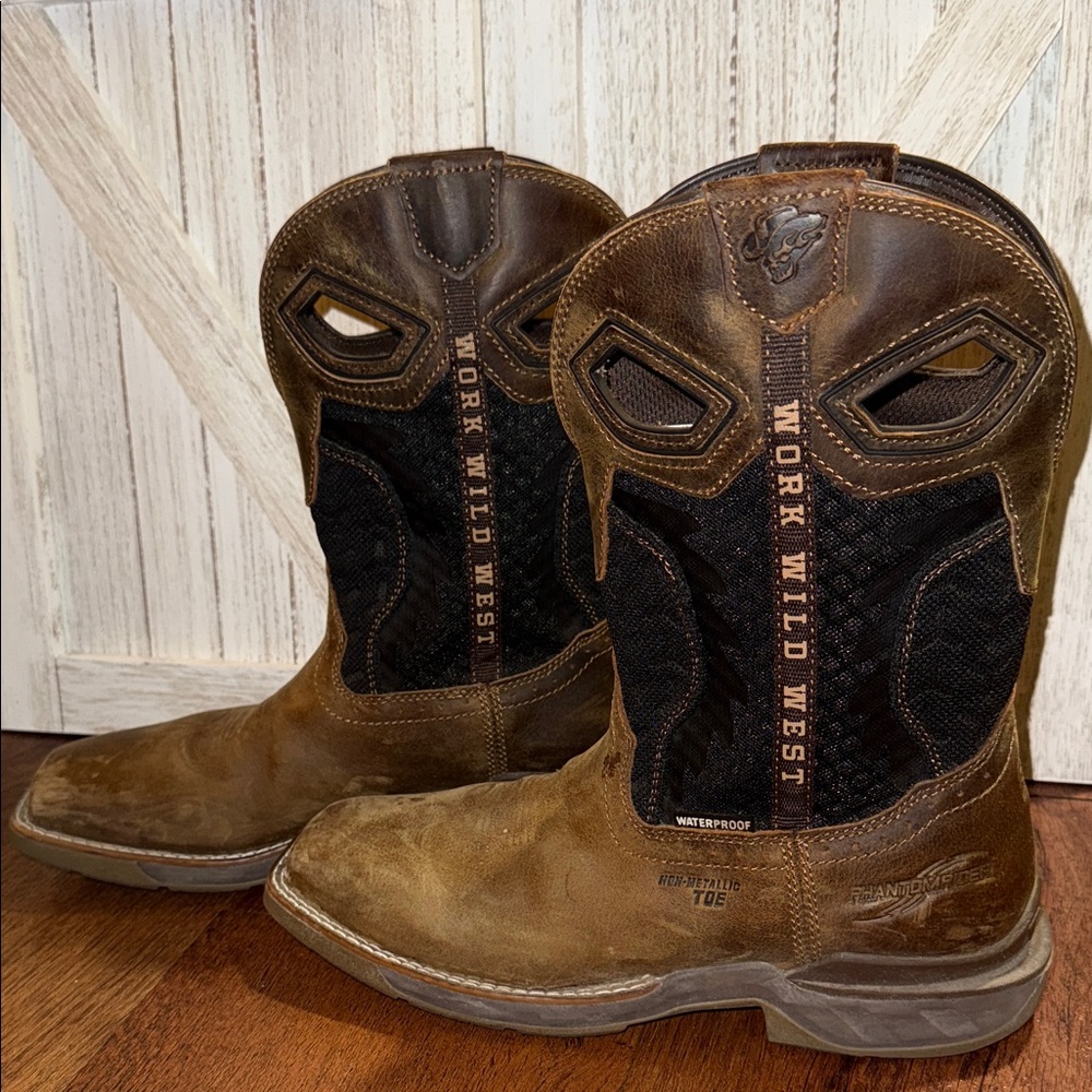 Brown and Black Double H Mens “Phantom Rider” Work Boots